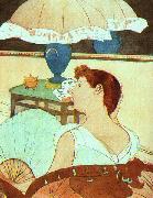 Mary Cassatt The Lamp oil painting reproduction